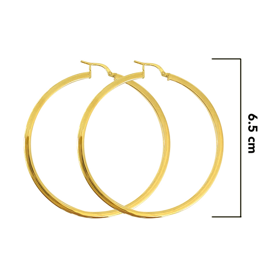 Arracadas Tubo Cuadrado