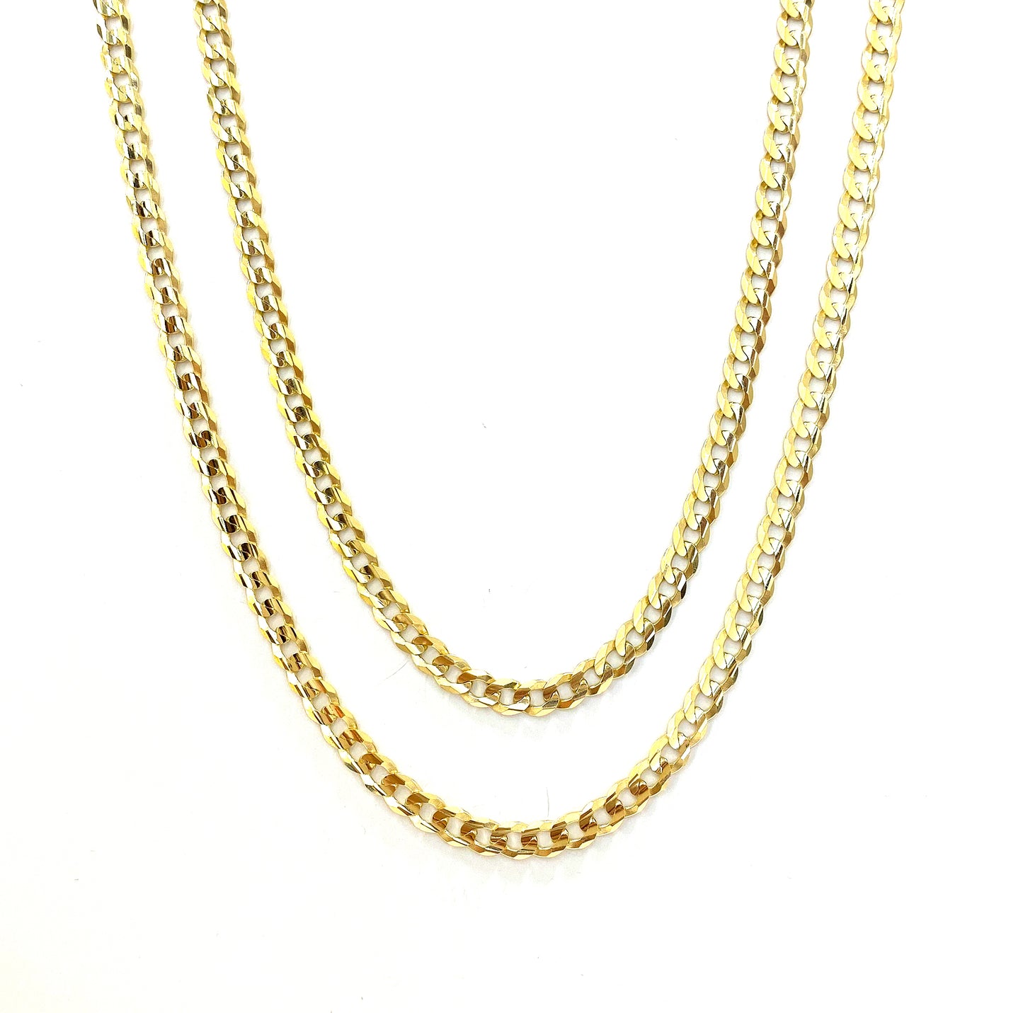 Cadena Cubana Abierta 60cm 10k