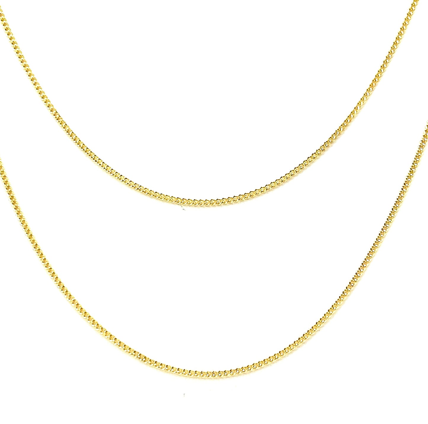 Cadena Barbada 45 cm 14k