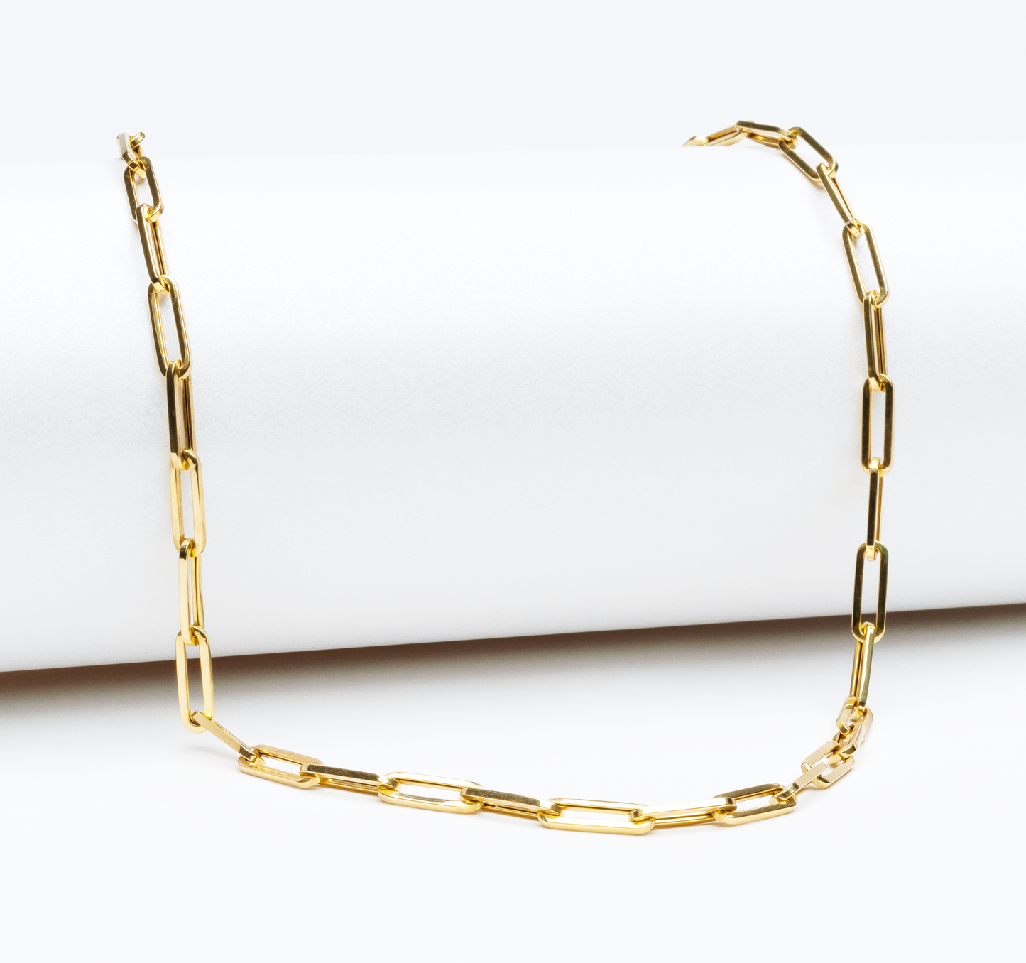 Cadena Paper Clip oro de 14k