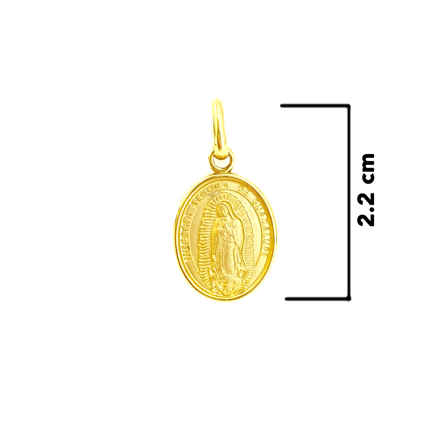 Medalla Virgen de Guadalupe 14k