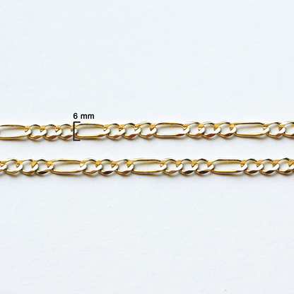 Cadena 3+1 oro de 14k