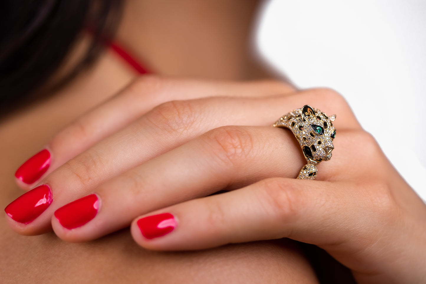 Aretes y Anillo de Pantera