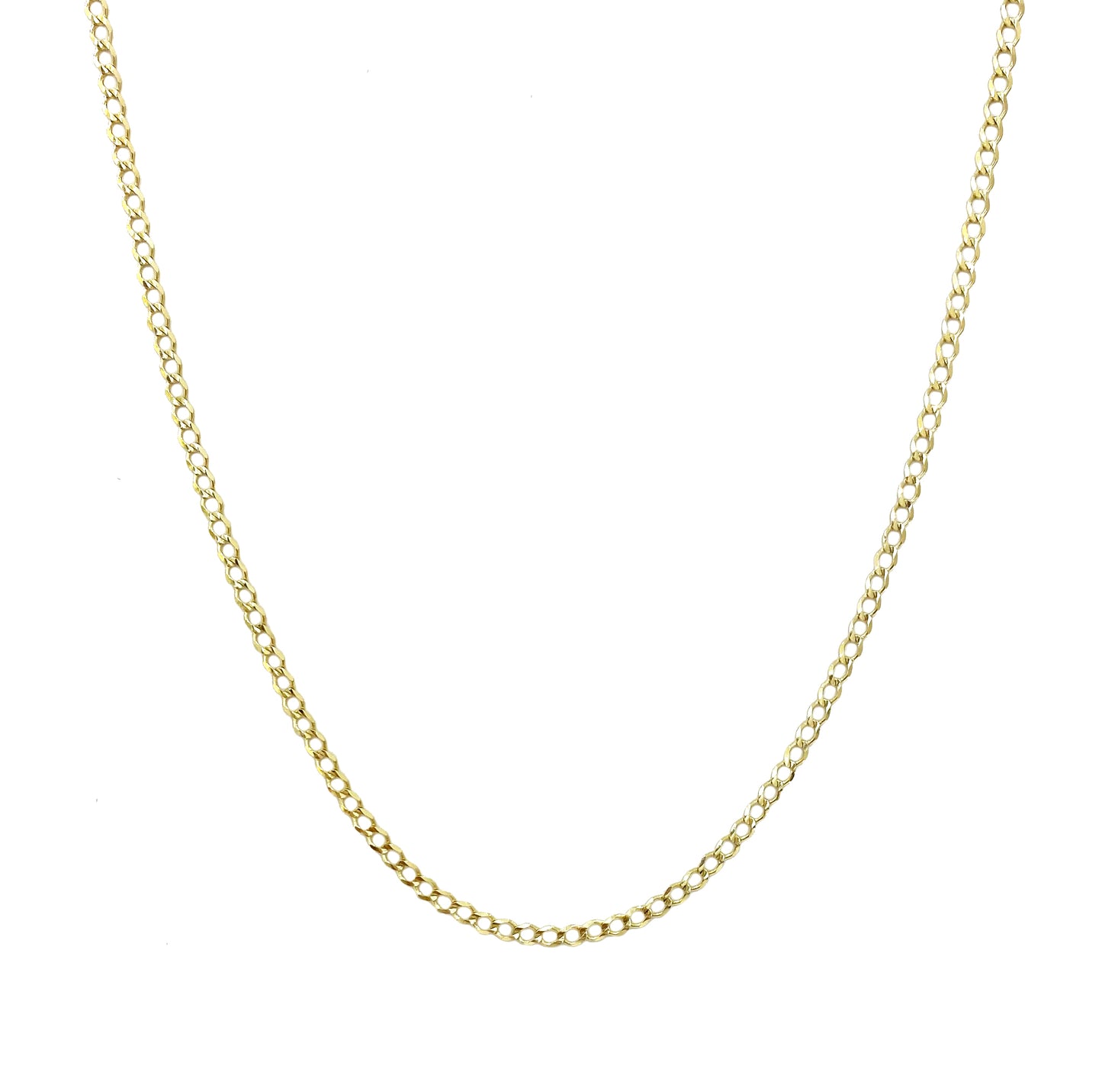 Cadena Cubana Abierta 40 cm 14k