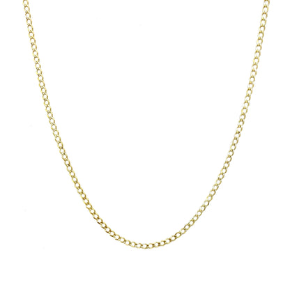 Cadena Cubana Abierta 40 cm 14k