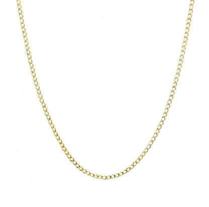 Cadena Cubana Abierta 45 cm 14k