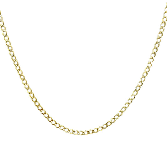 Cadena Cubana Abierta 45 cm 14k