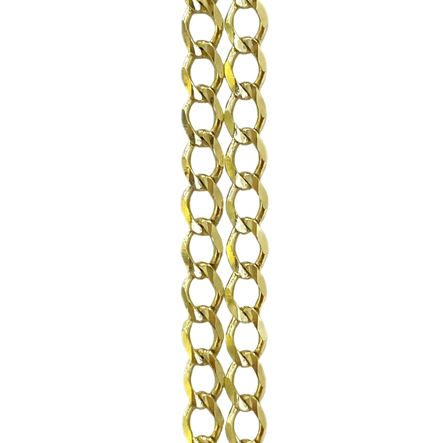 Cadena Cubana Abierta 40 cm 14k