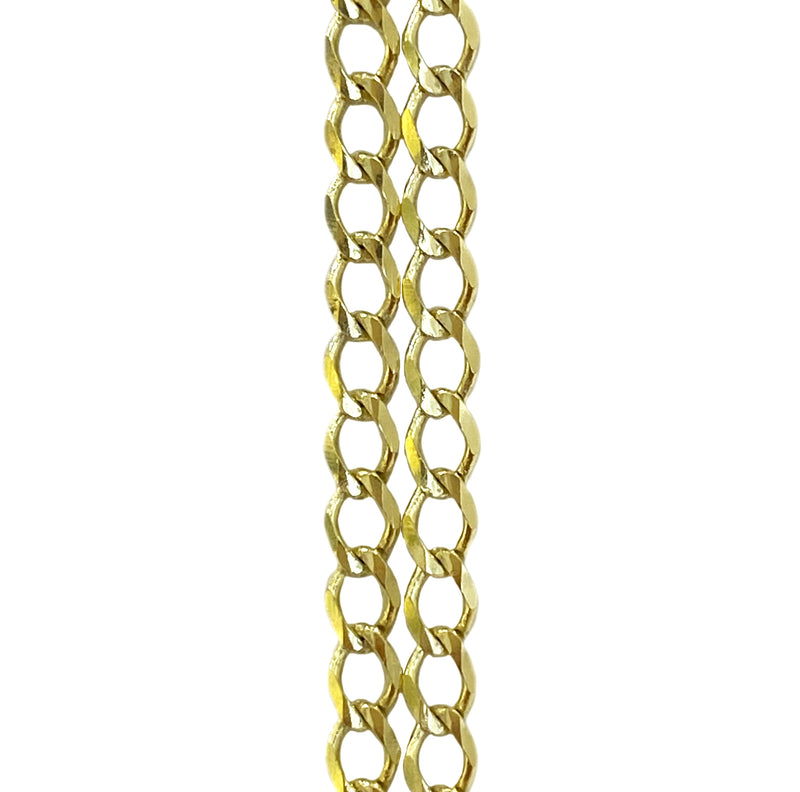 Cadena Cubana Abierta 40 cm 14k