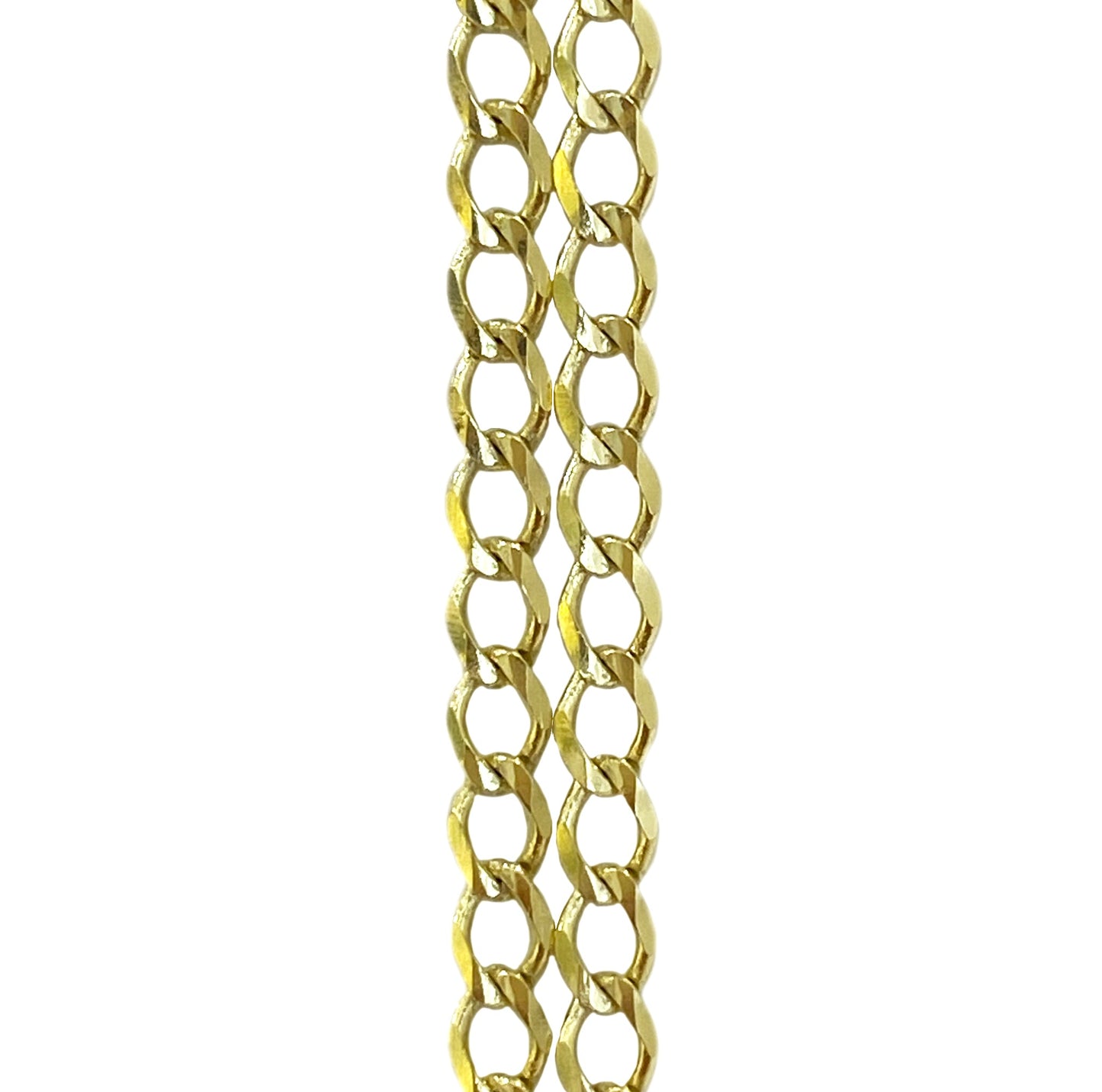 Cadena Cubana Abierta 45 cm 14k