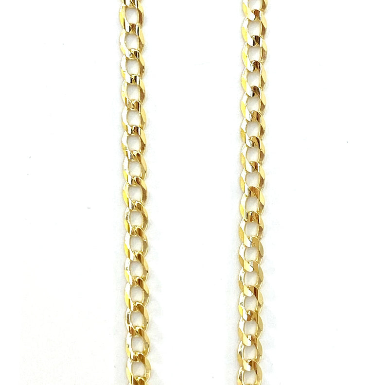 Cadena Cubana Abierta 55cm 10k