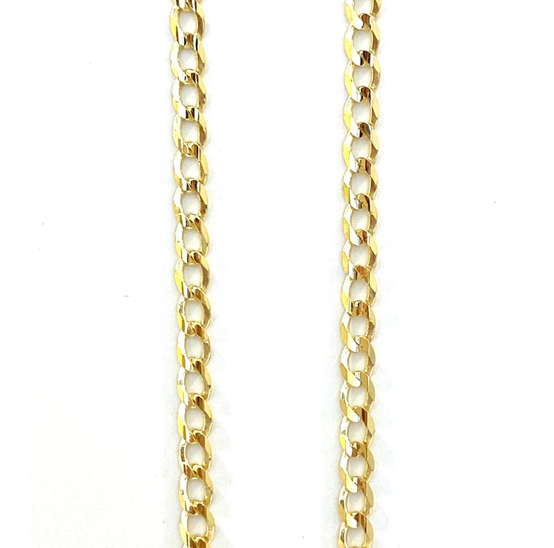Cadena Cubana Abierta 60cm 10k
