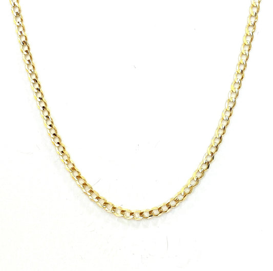 Cadena Cubana Abierta 45cm 10k