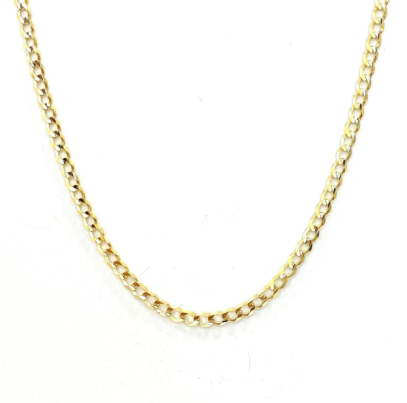 Cadena Cubana Abierta 45cm 10k