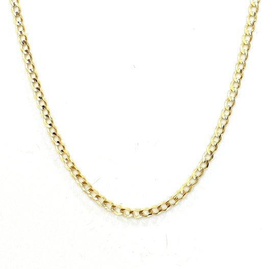 Cadena Cubana Abierta 55cm 10k
