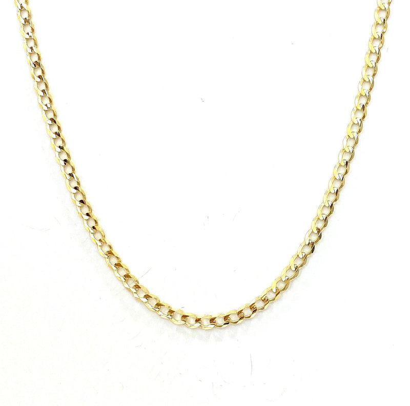 Cadena Cubana Abierta 55cm 10k