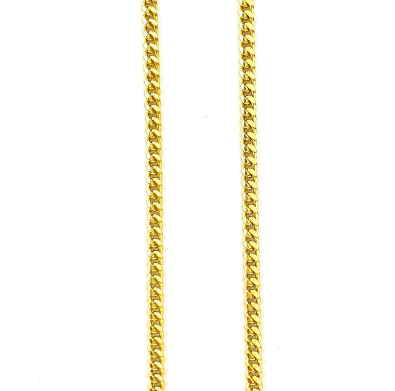Cadena Cubana Cerrada 55cm 14k