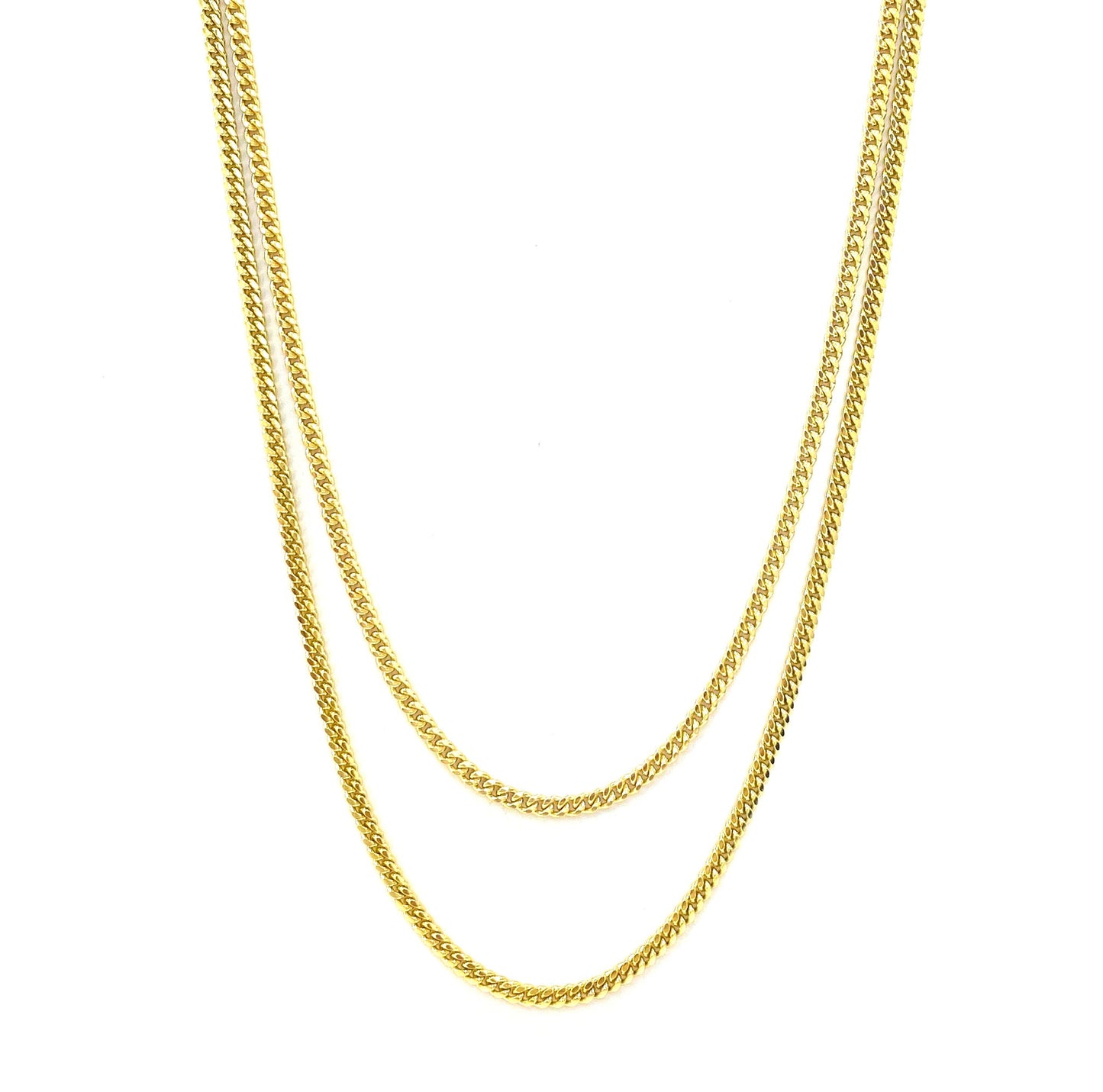 Cadena Cubana Cerrada 55cm 14k