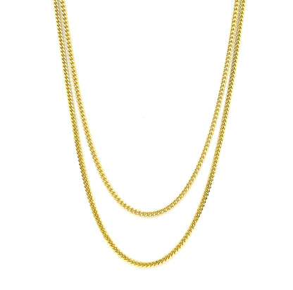 Cadena Cubana Cerrada 55cm 14k