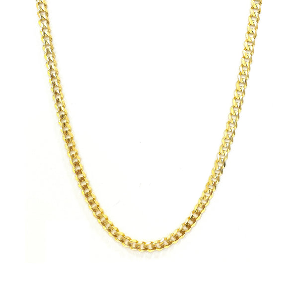 Cadena Cubana Abierta 60 cm 14k