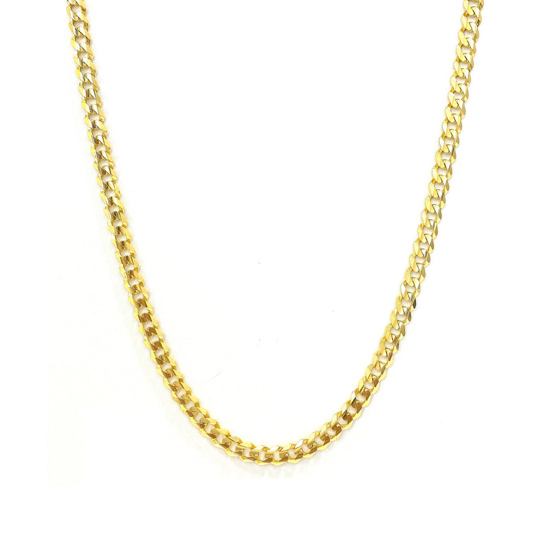 Cadena Cubana Abierta 60 cm 14k
