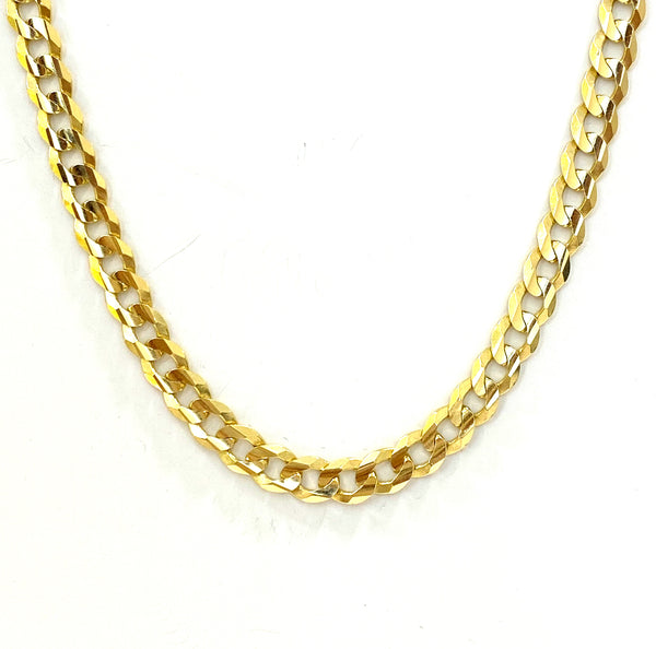 Cadena Cubana Abierta 50cm 14k