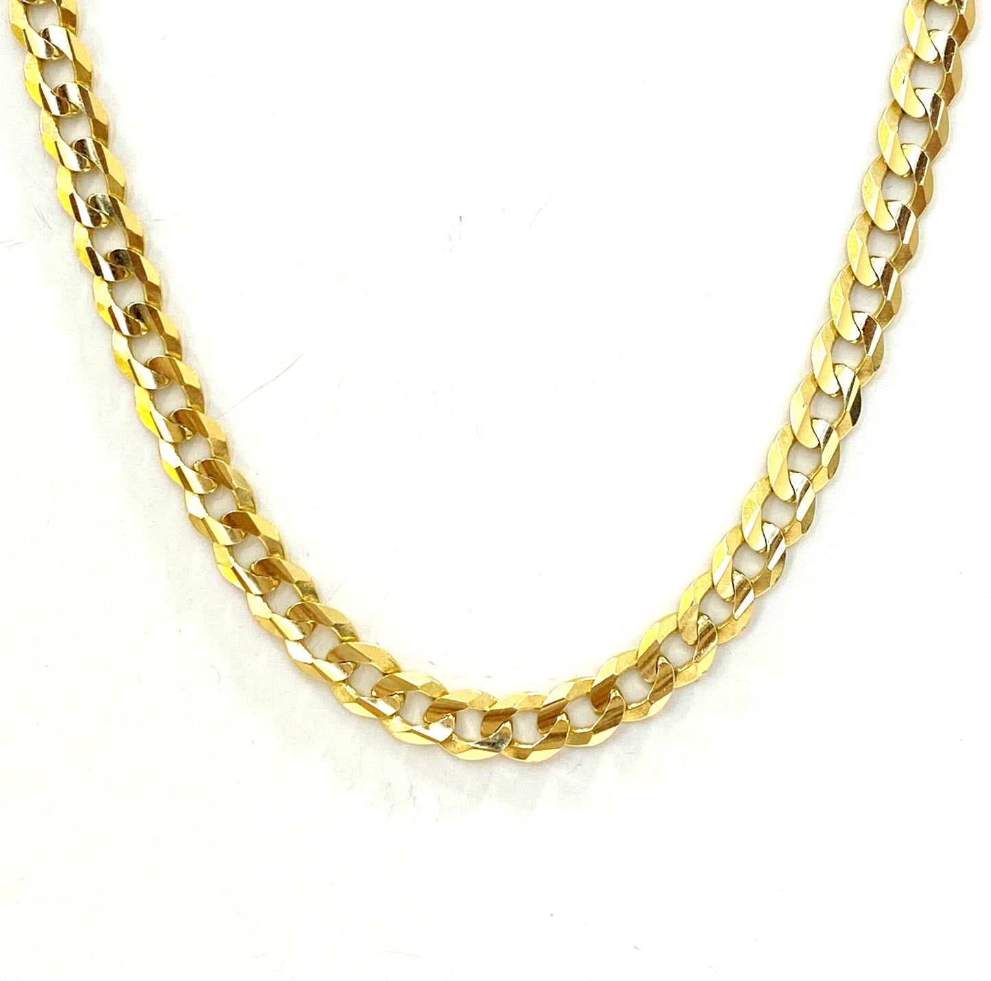 Cadena Cubana Abierta 60cm 14k