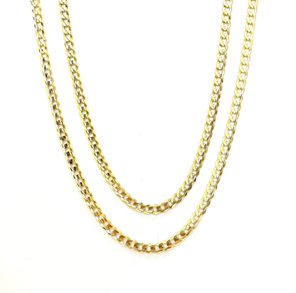 Cadena Cubana Abierta 60cm 14k