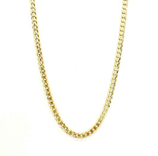 Cadena Cubana Abierta 50cm 14k