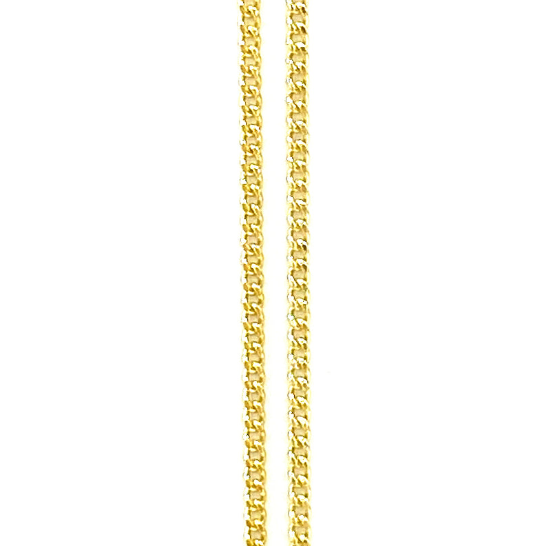 Cadena Barbada 40cm 14k