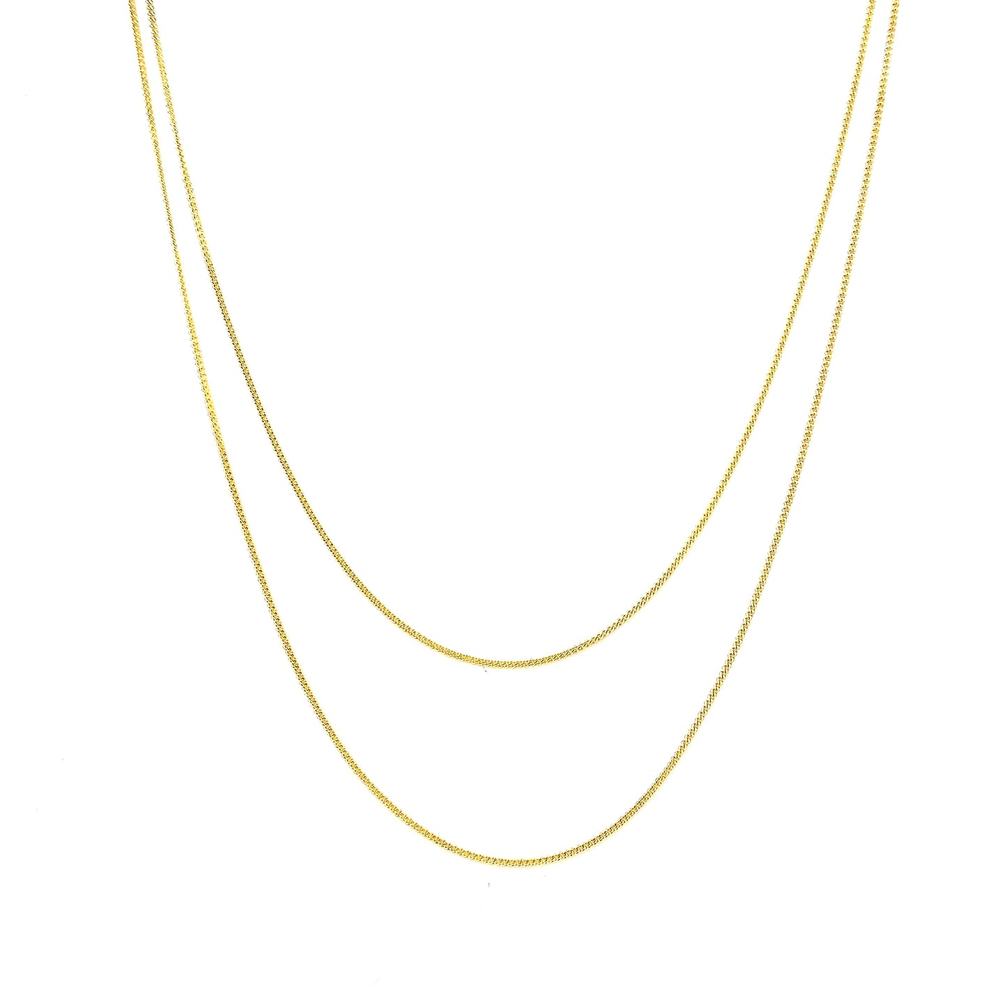 Cadena Barbada 40cm 14k