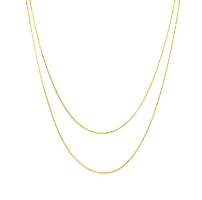 Cadena Barbada 40cm 14k