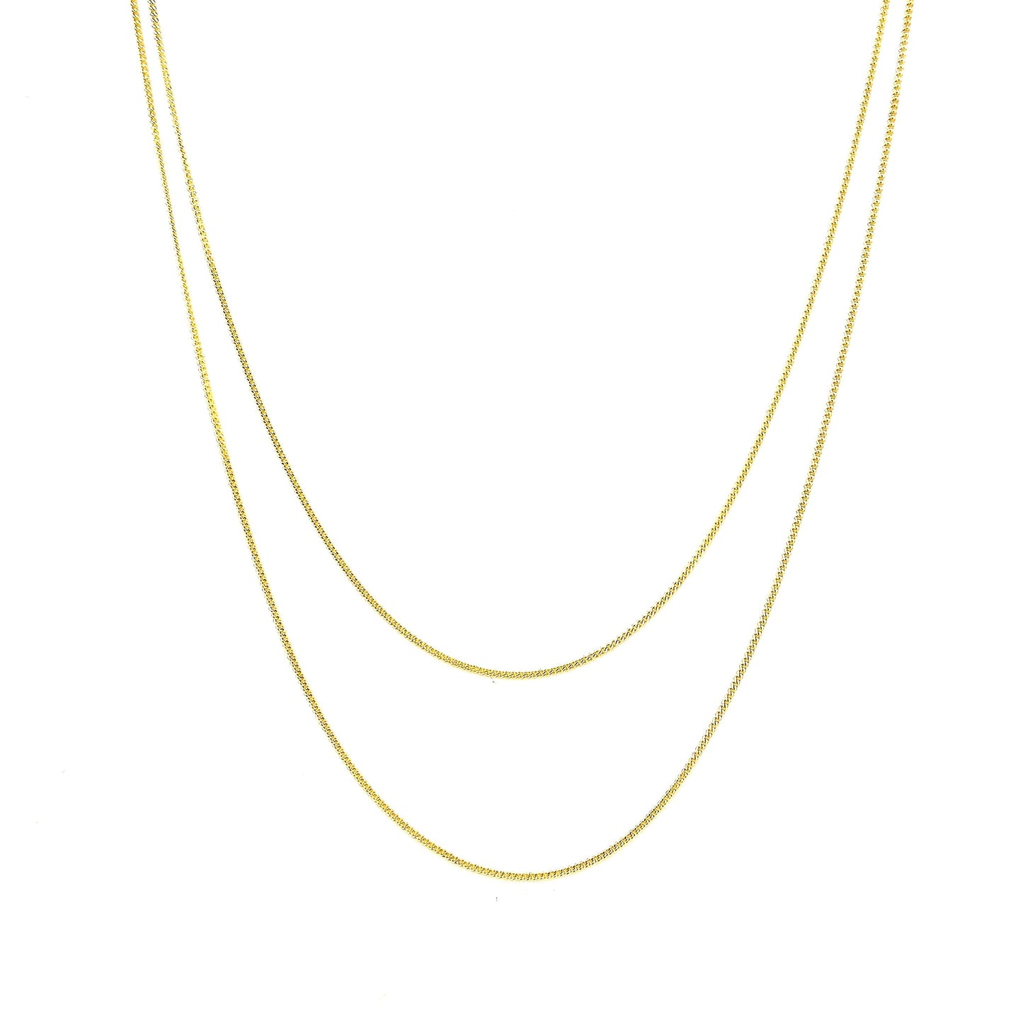 Cadena Barbada 45 cm 14k