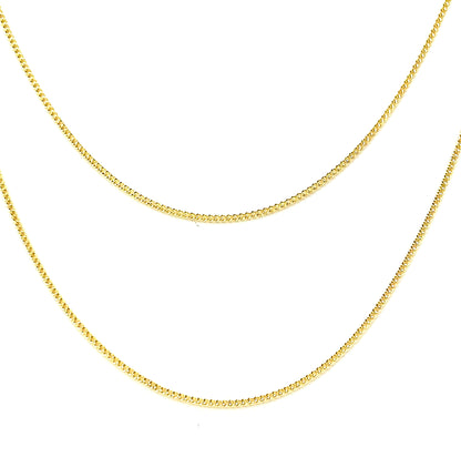 Cadena Barbada 40cm 14k