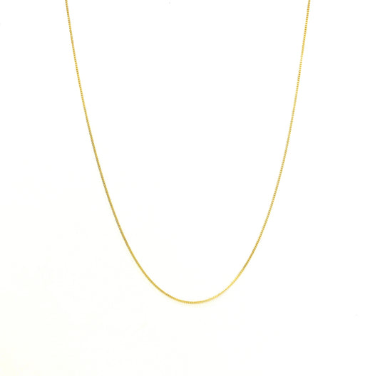 Cadena Barbada 40cm 14k