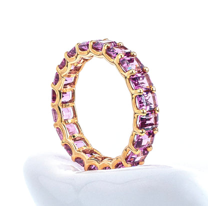 Anillo de Rhodolita Rosa