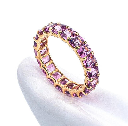 Anillo de Rhodolita Rosa