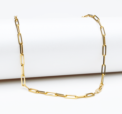Cadena Paper Clip oro de 14k