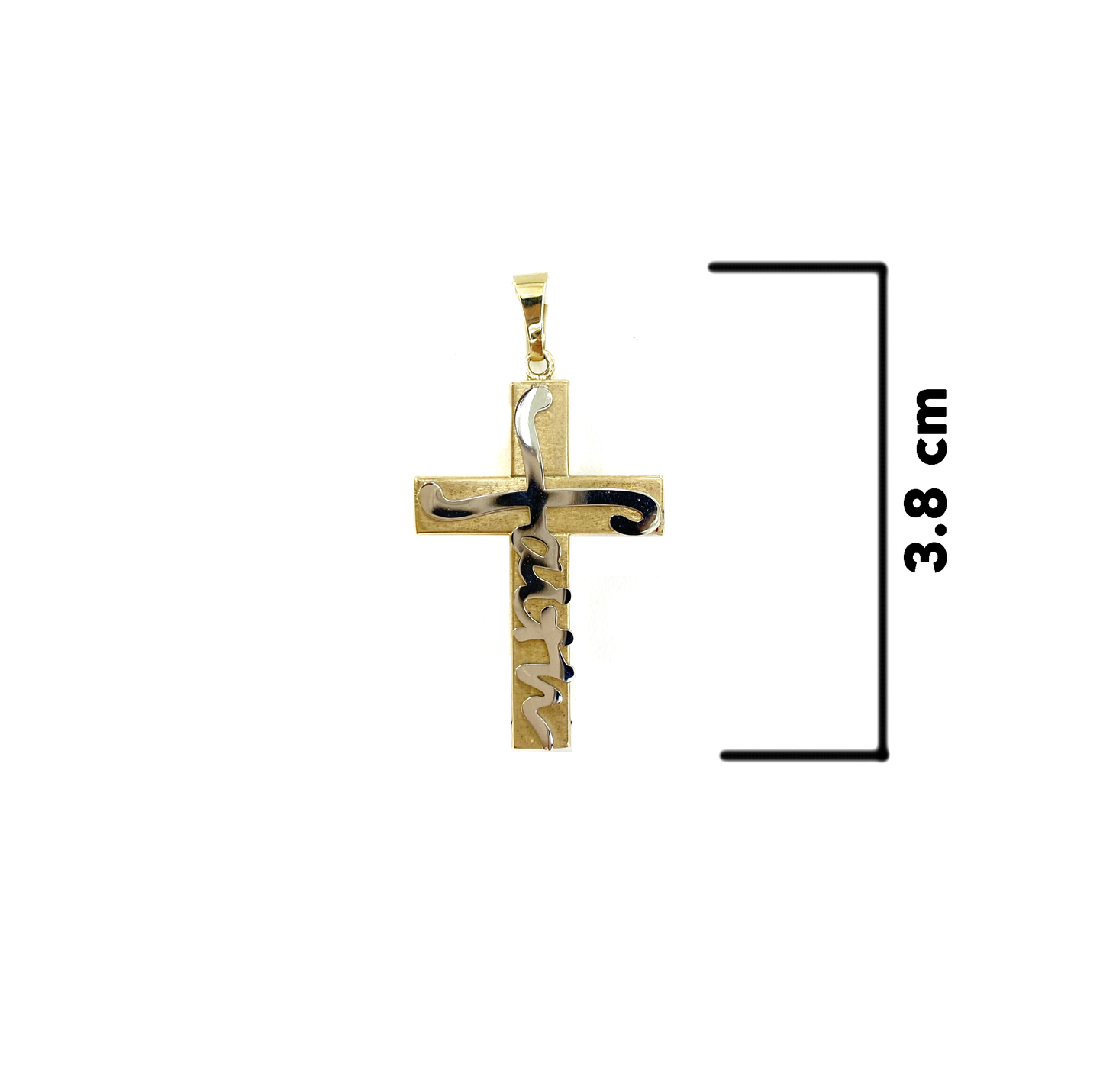Cruz Faith dos tonos 14k