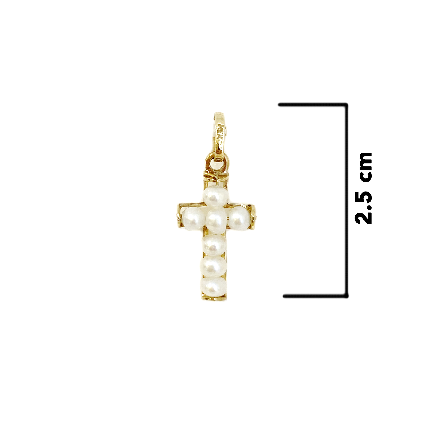 Cruz Perlas 14k