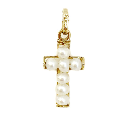 Cruz Perlas 14k