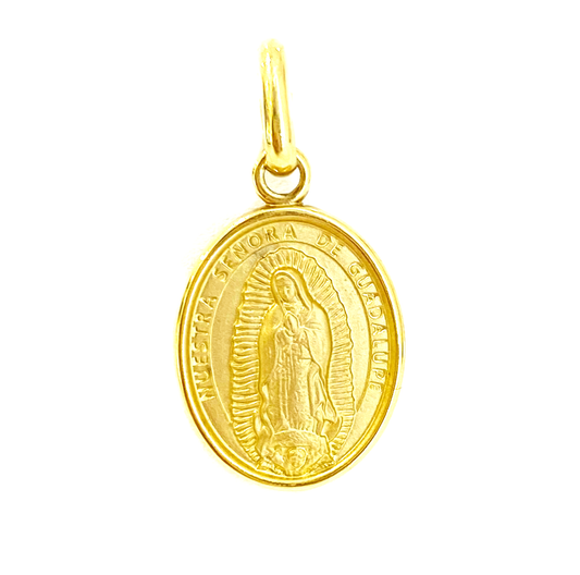 Medalla Virgen de Guadalupe 14k