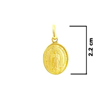 Medalla Virgen de Guadalupe 14k
